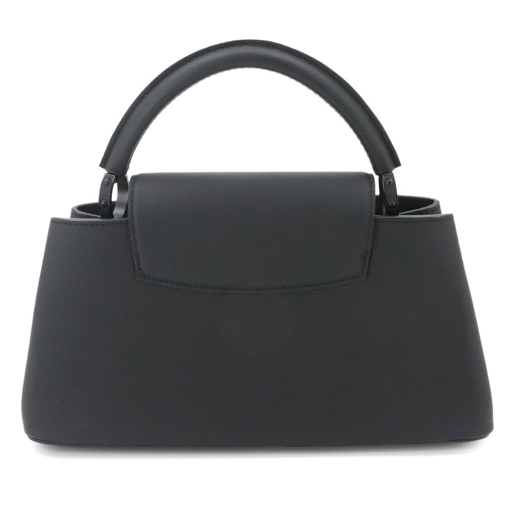 Louis Vuitton Capucines East West MM 2-Way Bag Taurillon Leather All Black — view 3