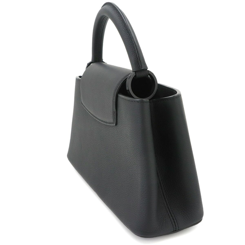 Louis Vuitton Capucines East West MM 2-Way Bag Taurillon Leather All Black — view 4