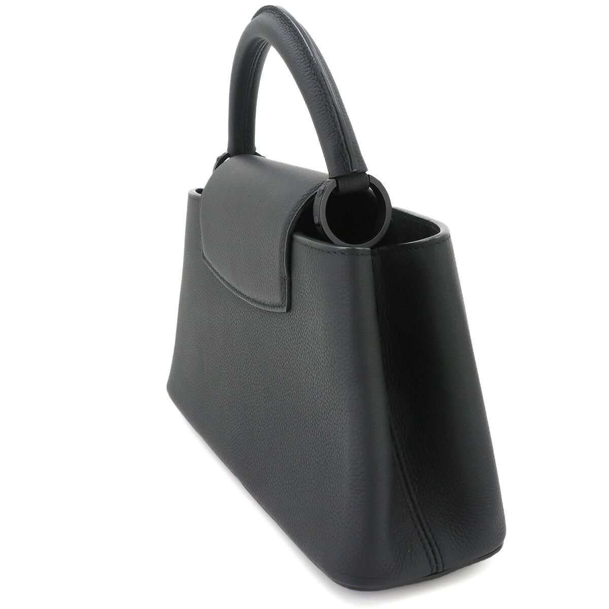 Louis Vuitton Capucines East West MM 2-Way Bag Taurillon Leather All Black — view 4