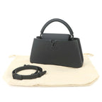 Louis Vuitton Capucines East West MM 2-Way Bag Taurillon Leather All Black — view 2