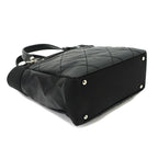 Chanel Paris Biarritz PM Tote Bag Nylon Leather Black Silver — view 5