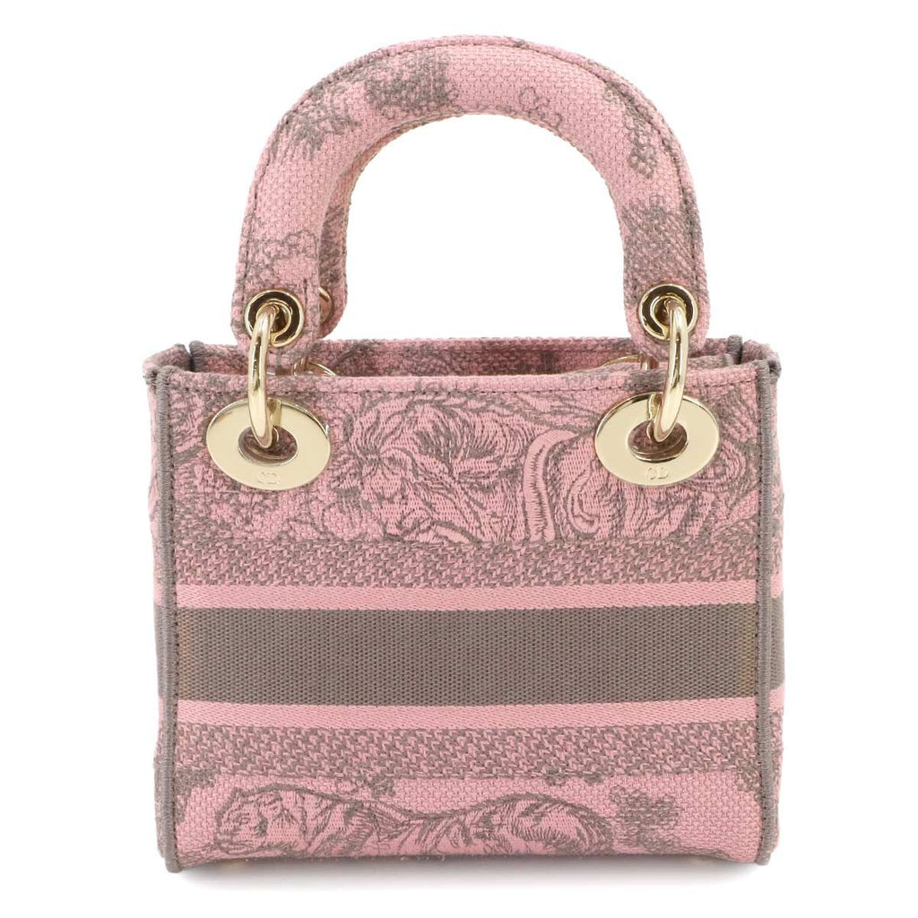 Dior Lady D-Lite Mini 2-Way Bag Canvas Pink — view 2