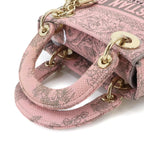 Dior Lady D-Lite Mini 2-Way Bag Canvas Pink — view 5