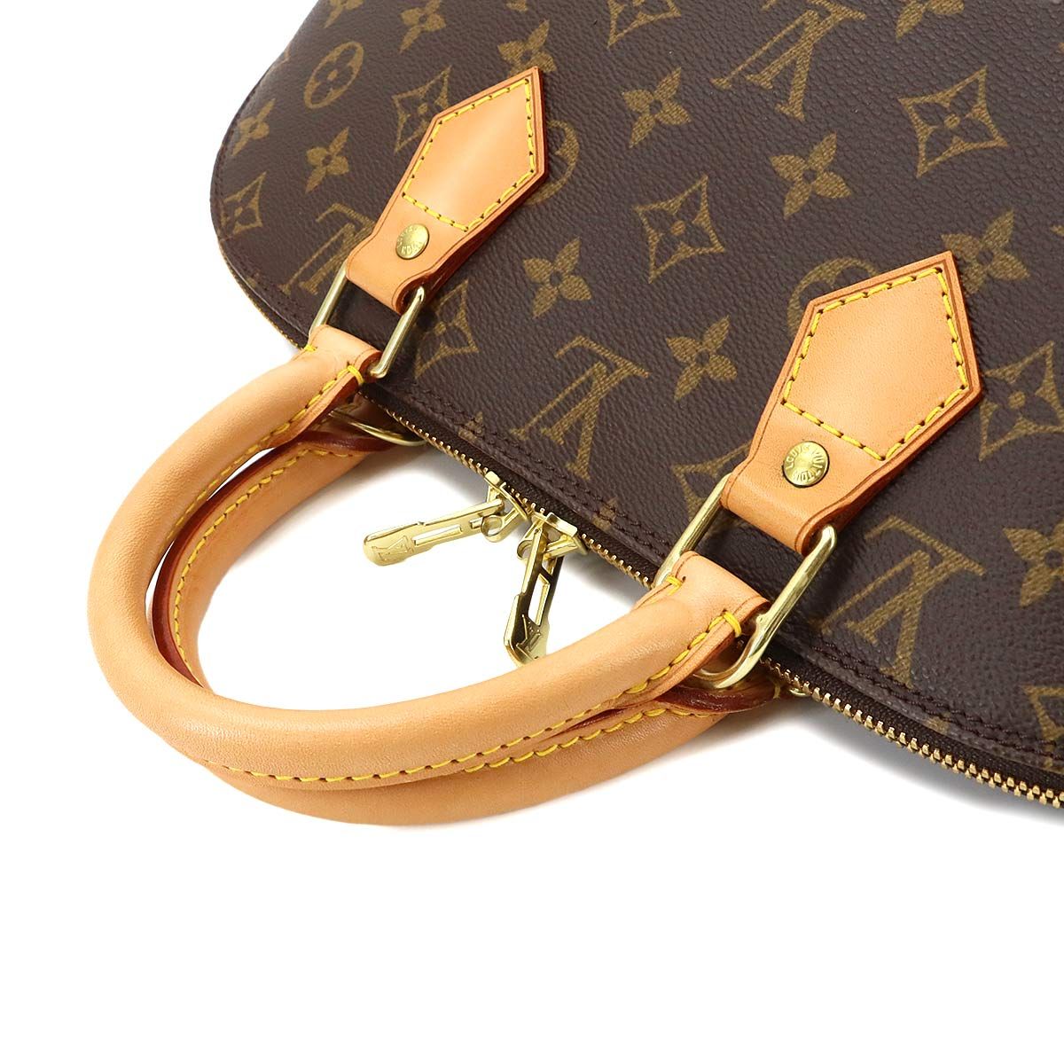 Louis Vuitton Monogram Alma Hand Bag Brown Gold — view 6