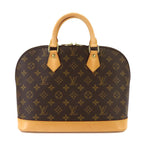 Louis Vuitton Monogram Alma Hand Bag Brown Gold — view 3