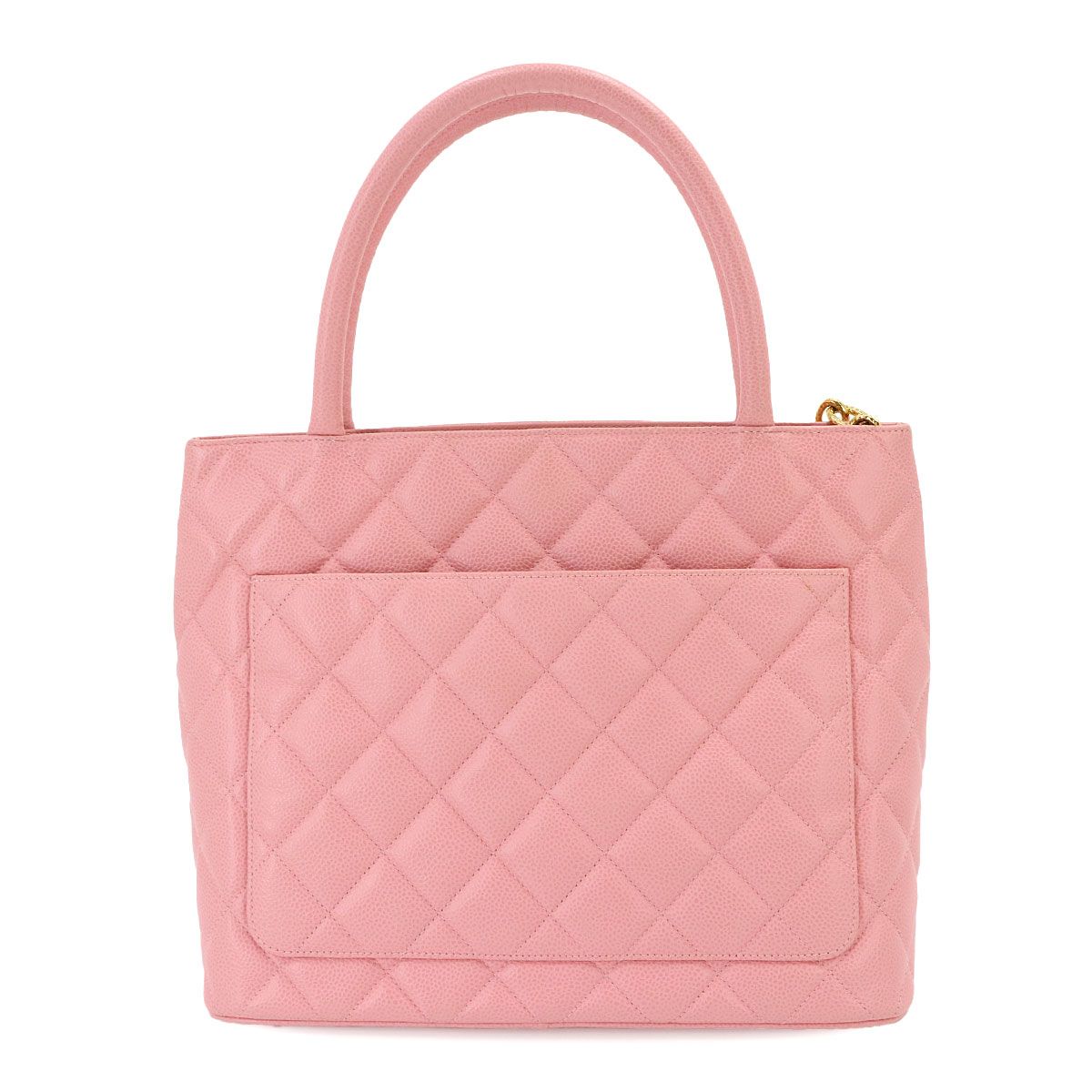Chanel Reissue Tote Bag Caviar Leather Pink Gold Vintage Medallion — view 3
