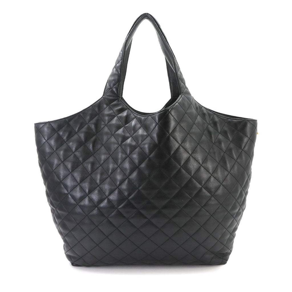 Saint Laurent Icare Maxi Shopping Tote Bag Leather Black — view 3