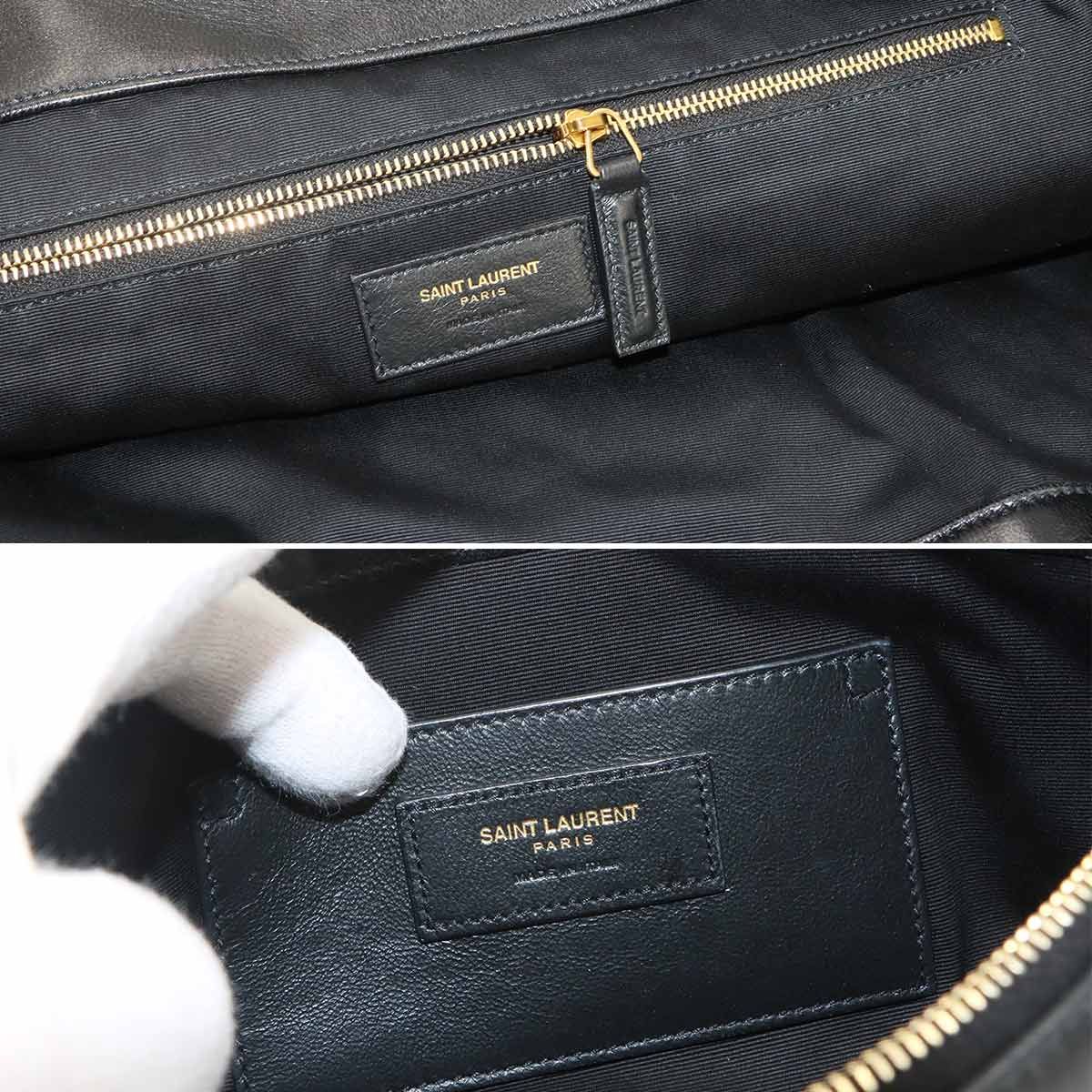 Saint Laurent Icare Maxi Shopping Tote Bag Leather Black — view 8
