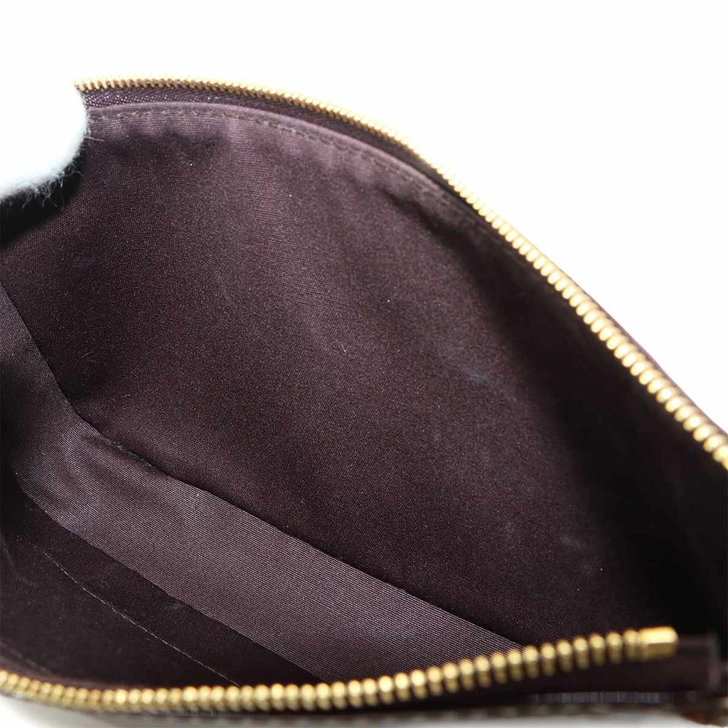 Louis Vuitton Monogram Vernis Pochette Accessoires Hand Bag Leather Amaranth — view 8