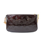 Louis Vuitton Monogram Vernis Pochette Accessoires Hand Bag Leather Amaranth — view 3