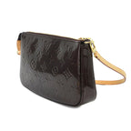 Louis Vuitton Monogram Vernis Pochette Accessoires Hand Bag Leather Amaranth — view 4