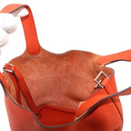 Hermes Picotin Lock 18 PM Hand Bag Taurillon Clemence Tail Battue Silver PM — view 8