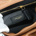 Saint Laurent Jamie Chain Shoulder Bag Leather Brown Gold — view 7