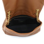 Saint Laurent Jamie Chain Shoulder Bag Leather Brown Gold — view 6