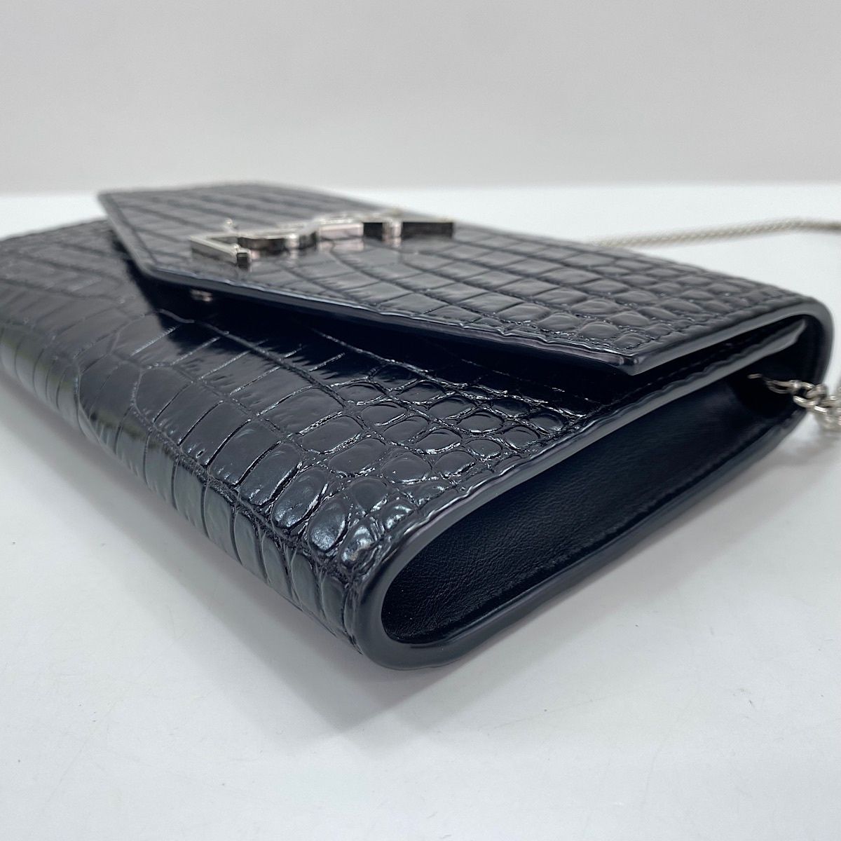 Saint Laurent Shoulder Bag Croco Embossed — view 8