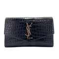 Saint Laurent Shoulder Bag Croco Embossed