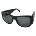 Chanel Sunglasses Black with Mirror Quilted Leather Eyewear