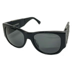Chanel Sunglasses Black with Mirror Quilted Leather Eyewear