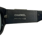 Chanel Sunglasses Black with Mirror Quilted Leather Eyewear — view 4