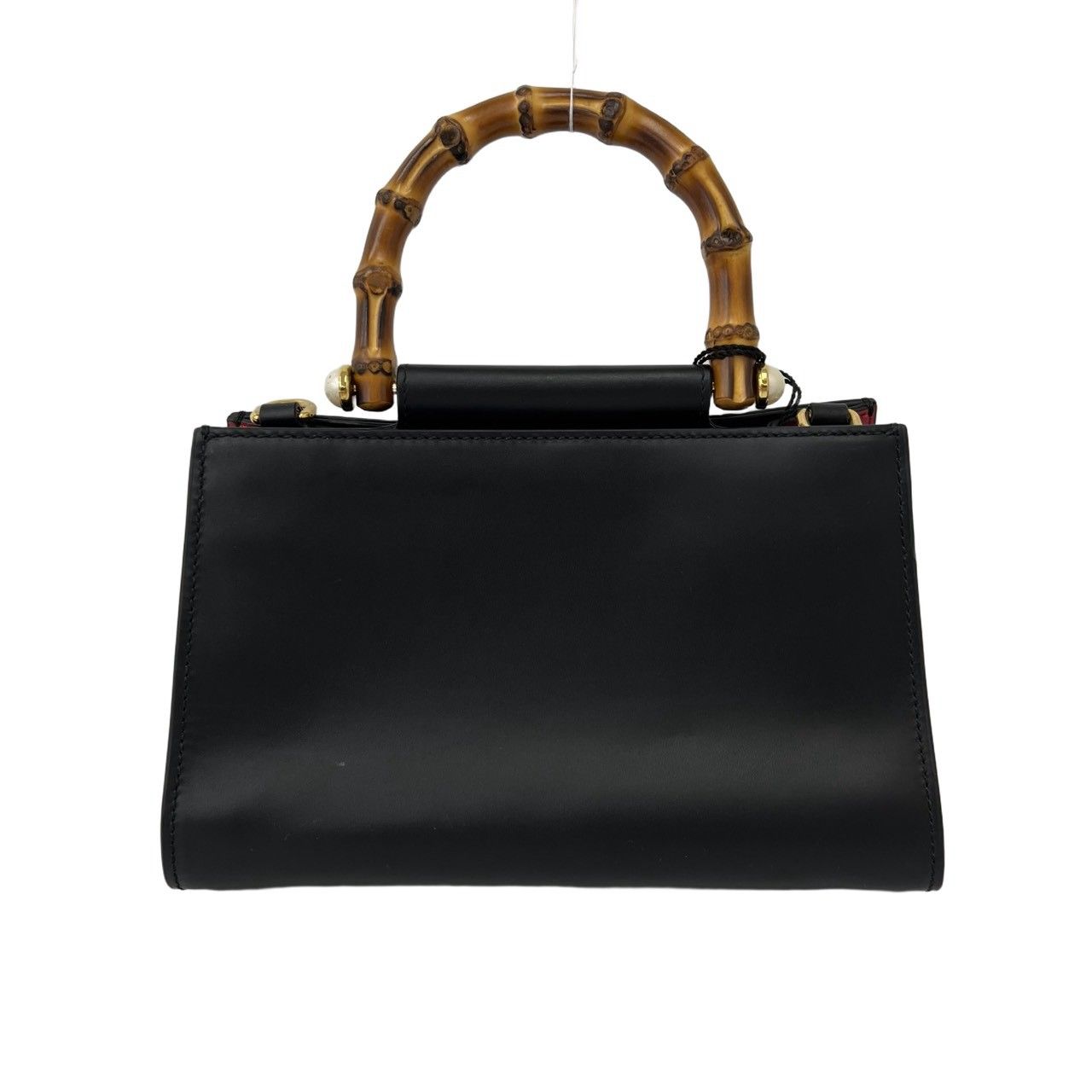 Gucci Nymphaea Bamboo Sherry Line Leather 2-Way Shoulder Bag Black — view 3