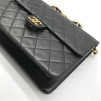 Chanel Shoulder Bag Quilted Push Lock Vintage CC Logo Black — view 4