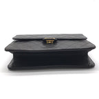 Chanel Shoulder Bag Quilted Push Lock Vintage CC Logo Black — view 3