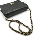Chanel Shoulder Bag Quilted Push Lock Vintage CC Logo Black — view 6