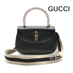 Gucci Super Rare Bamboo Stone Limited 2-Way Bag Black Bag