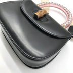 Gucci Super Rare Bamboo Stone Limited 2-Way Bag Black Bag — view 4