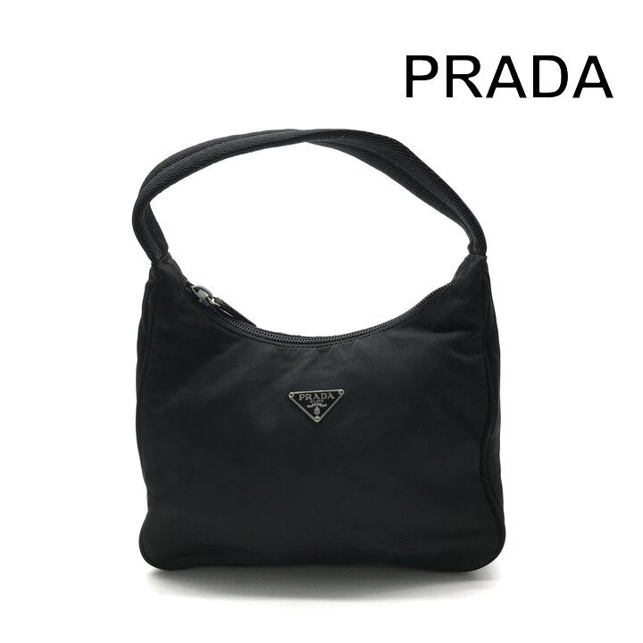 Prada Nylon Pouch Shoulder Bag Black Case