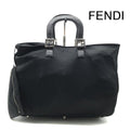 Fendi Cotton Tote Bag Hand Black