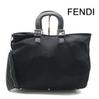 Fendi Cotton Tote Bag Hand Black