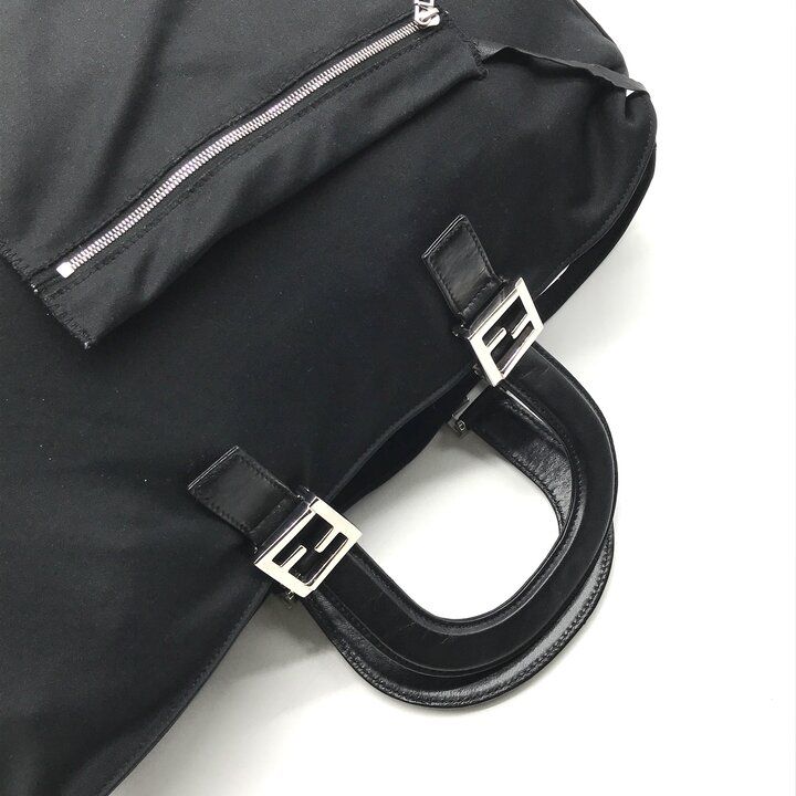 Fendi Cotton Tote Bag Hand Black — view 6