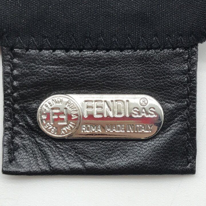 Fendi Cotton Tote Bag Hand Black — view 8