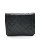 Chanel CC Logo Mini Quilted Lambskin Push Lock Chain Shoulder Bag Black — view 2