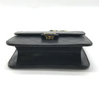 Chanel CC Logo Mini Quilted Lambskin Push Lock Chain Shoulder Bag Black — view 3