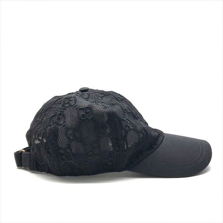 Gucci Hat Cap GG Embroidery Black — view 3