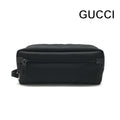 Gucci Clutch Double Zipper Lightweight Simple Pouch Nylon Black