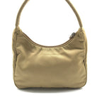 Prada Hand Triangle Plate Pouch Nylon Lightweight Simple Beige — view 3