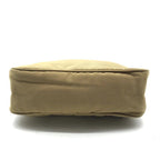 Prada Hand Triangle Plate Pouch Nylon Lightweight Simple Beige — view 4