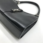 Gucci Jackie Pig Leather Hand Bag Silver Black Bag — view 5