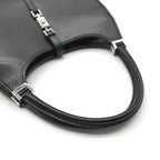 Gucci Jackie Pig Leather Hand Bag Silver Black Bag — view 7