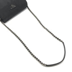 Prada Nylon Tessuto Chain Shoulder Bag Black — view 7