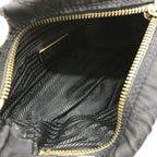 Prada Mini Quilted Nylon Chain Shoulder Tote Bag Navy — view 8