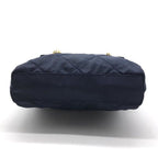 Prada Mini Quilted Nylon Chain Shoulder Tote Bag Navy — view 3