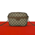Gucci Vintage GG Pattern Logo Leather Shoulder Bag Pochette Brown