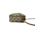 Gucci Vintage GG Pattern Logo Leather Shoulder Bag Pochette Brown — view 6