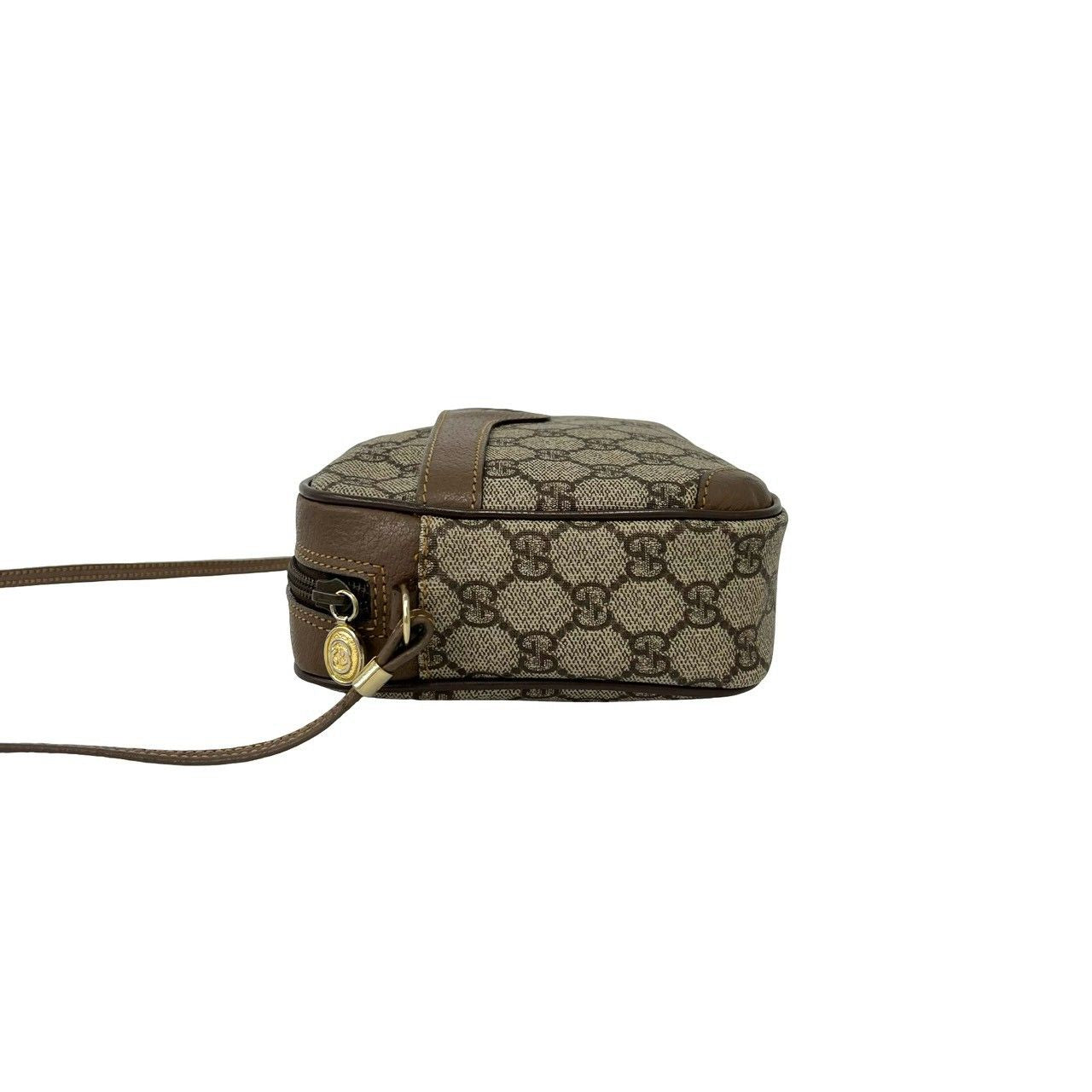 Gucci Vintage GG Pattern Logo Leather Shoulder Bag Pochette Brown — view 5