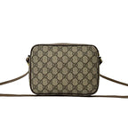 Gucci Vintage GG Pattern Logo Leather Shoulder Bag Pochette Brown — view 3