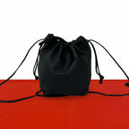 Loewe Vintage Anagram Logo Nappa Leather Drawstring Shoulder Bag Crossbody Black